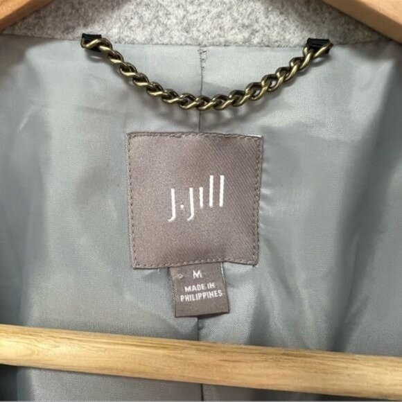 J. Jill Women’s Wool Blend Mid Length Pea Coat In Gray Sz M - Picture 4 of 7